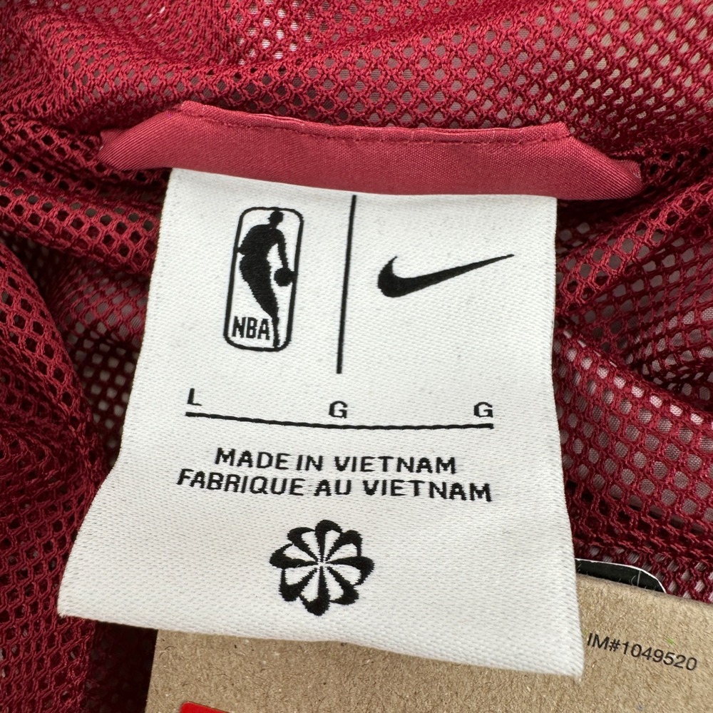Nike Cleveland Cavaliers NBA Windbreaker Jacket Wine Gold IQ0862-677 Mens L - Picture 3 of 9